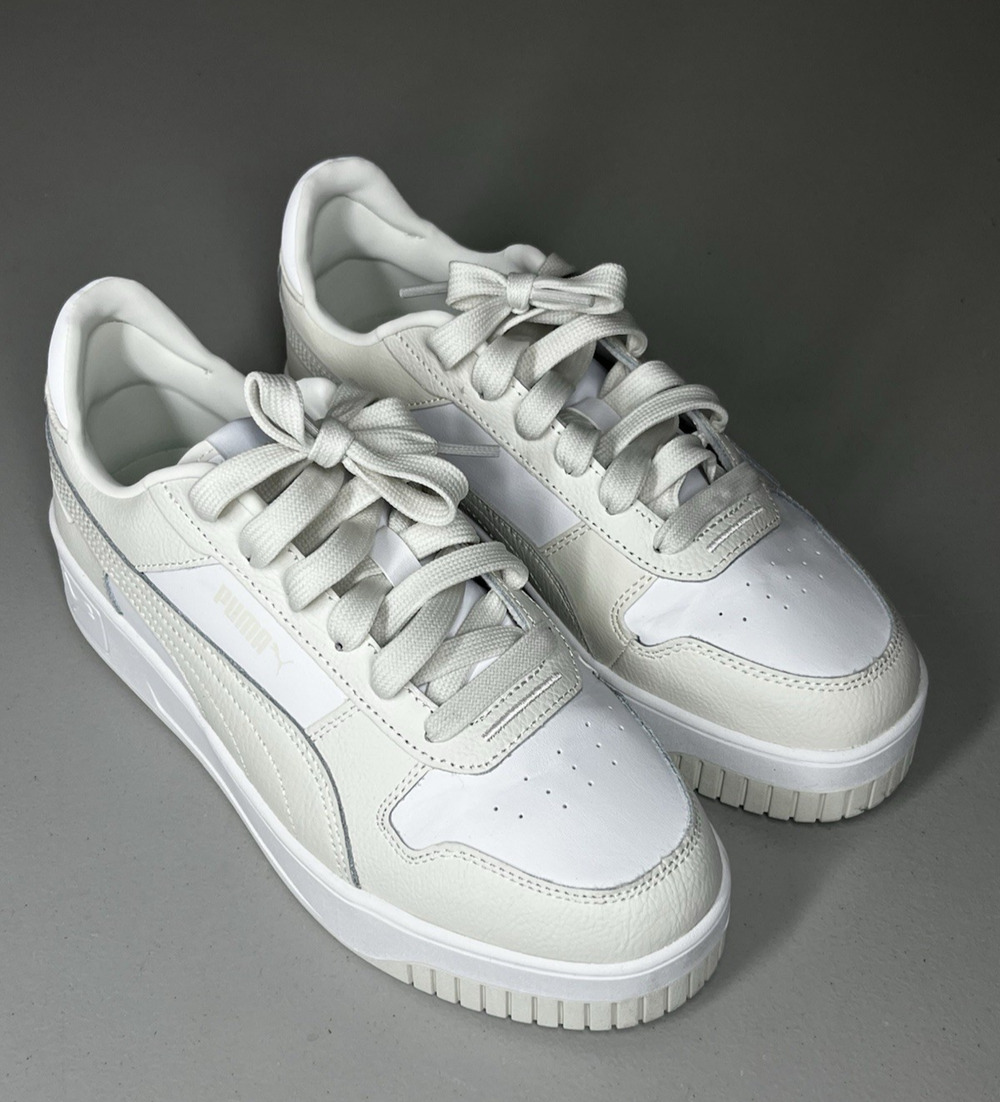 Puma Carina Street Sneakers Womens 8 White Platform Shoes